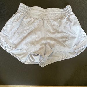 Light blue with black speckles lululemon shorts